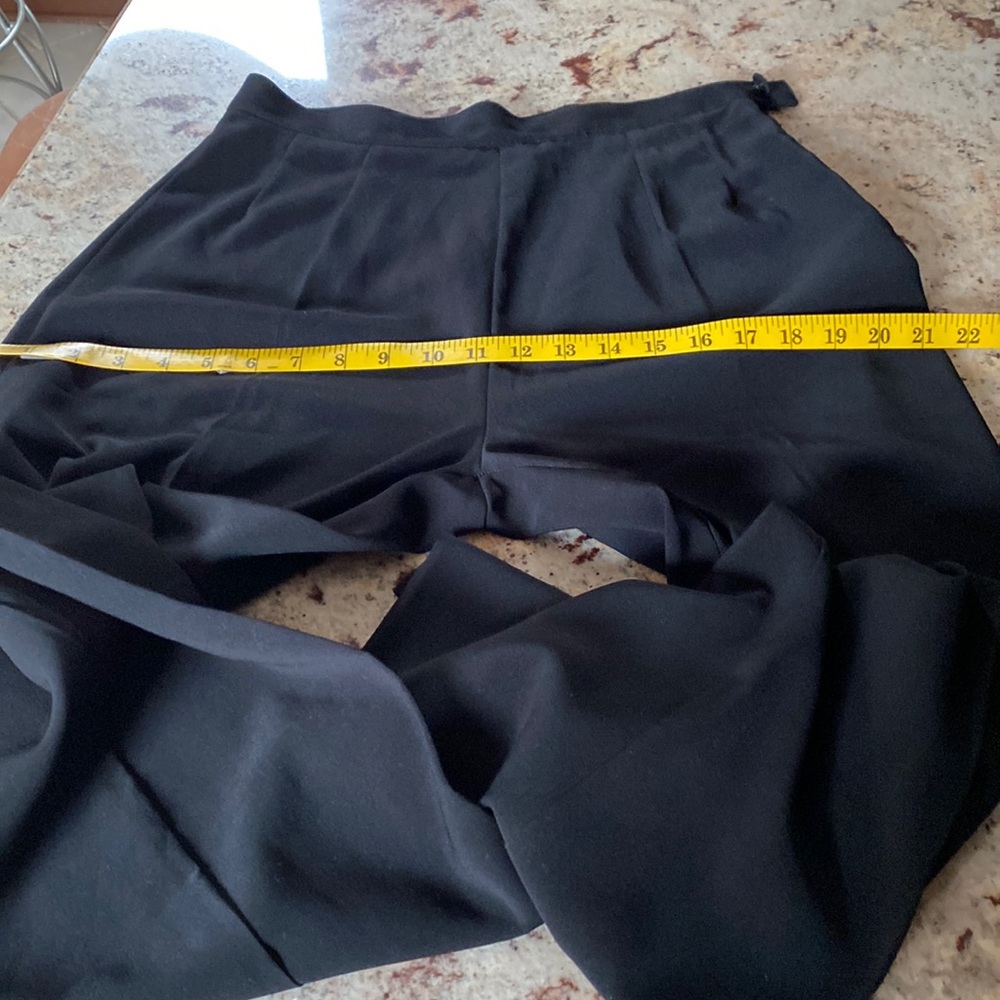 ITALIAN MADE HIGH RISE PANTS RICH BLACK COLOUR. - Picture 4 of 11